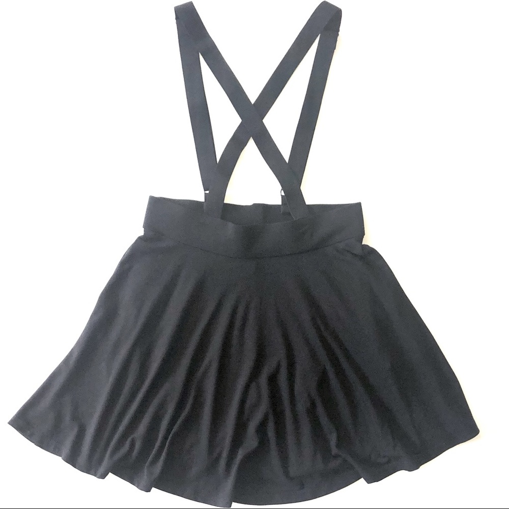 Hot Topic Black Suspender Circle Skirt